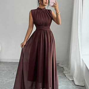 Elegant Lace-up Long Dress for Women
